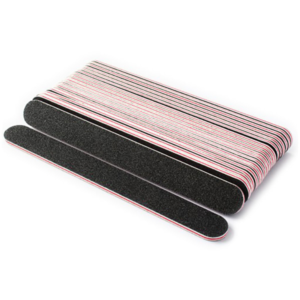 10 stk Dobbeltsidede Straight Files 100/180 - Neglefiler Sort