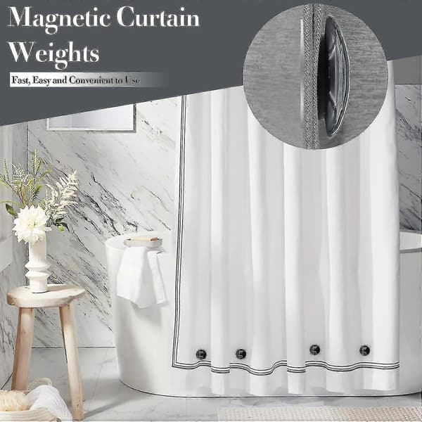 10 st Magnetiska Gardinvikter, Kraftiga Gardinvikter Botten Inget Sy - Black