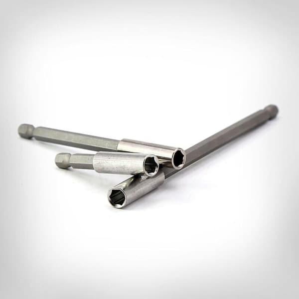 1/4\" Hex Bit Magnetisk Borebit Forlængerholder Borebit Skift Forlænger 6.35mm Elværktøj Hex 60/100/150mm 3 Stk