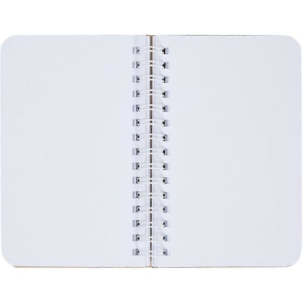 Mini Kraft Notesbøger, Ulinjerede A6 Spiral 90-Ark Simple Journal (3,5x5,5 tommer, 6-pak)