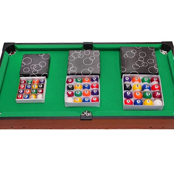 Professionelt 25 mm Børnebillardbord Kuglesæt Resin Små Pool Køkugler Komplet Sæt 16 Stk Mini Billardkuglesæt