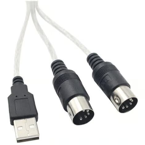 USB-kabel MIDI-interfaceadapter ind/ud tastatur/PC-lydforlængelse