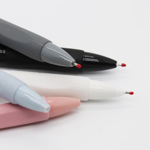 Retractable Gelpenne med sort blæk, 0,5 mm fin spids, sæt med 5 gelpenne (sort)