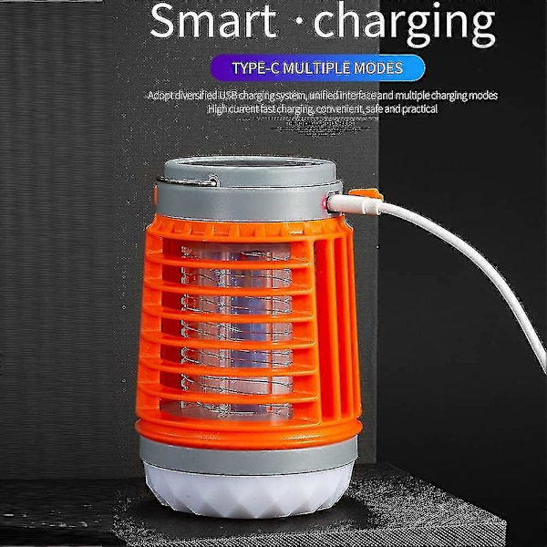 Buzz Blast Pro med solcelle- og USB-opladning til udendørs og indendørs brug 3PCS Orange