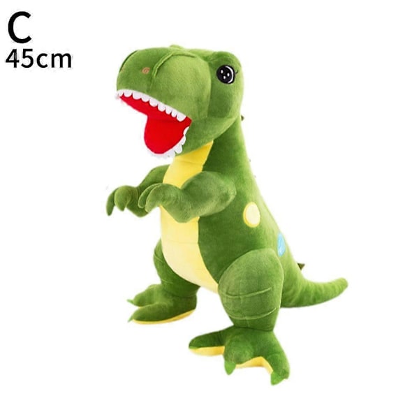 Uppstoppad dinosaurieleksak, tecknad kudde för barn, dinosaurieplyschdocka Green 45cm
