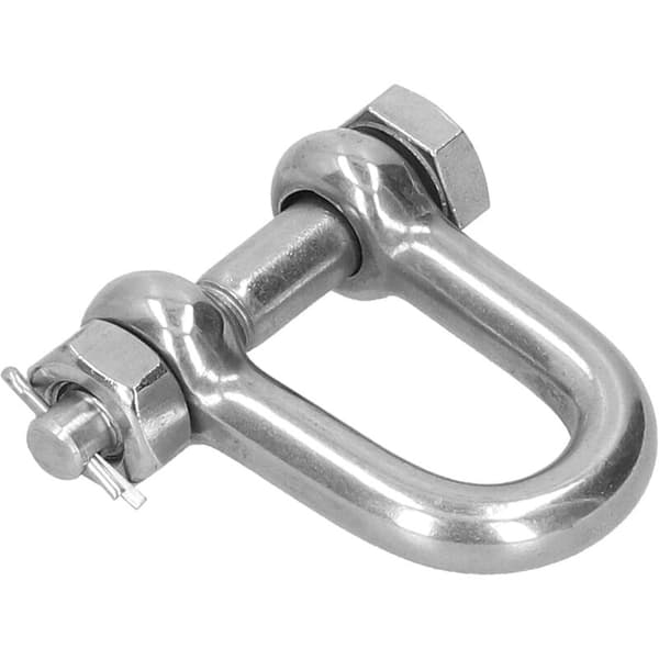 Stykker D-ring anker sjækel, M10 rustfrit stål sjækler, kraftig D-formet sjækel 500 kg/1102,3 lbs