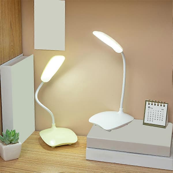 LED Skrivbordslampa USB-driven Bordslampa Touch Dimmer Bärbar Lampa Blue