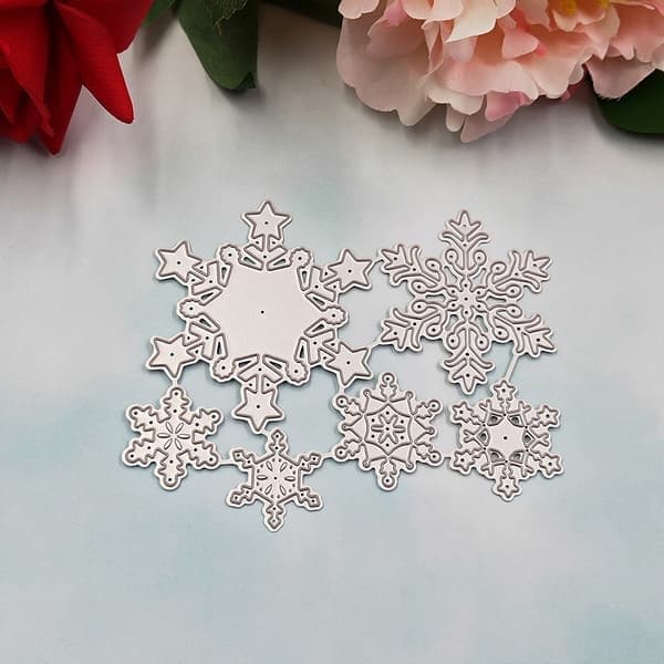 Jul snöflinga metall skärande dies stencil DIY scrapbooking album stämpel papper