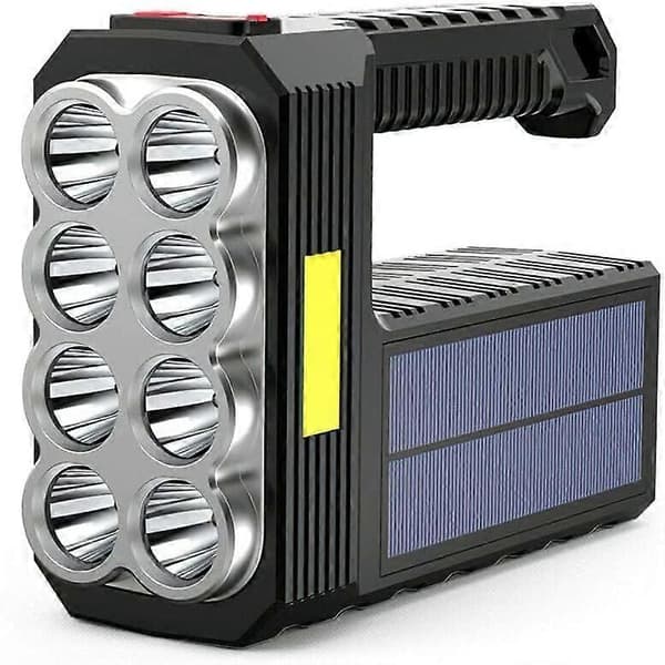 Solar LED-lys - Solar LED Søkelys Spotlight USB Oppladbar Håndlykt Campinglykt