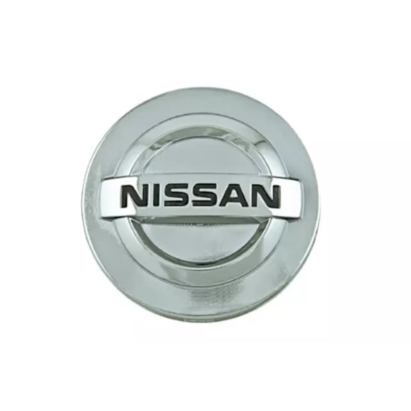 4-pack - Nissan centrumkåpor / hjulnavsemblem - Bil 54mm - Silver