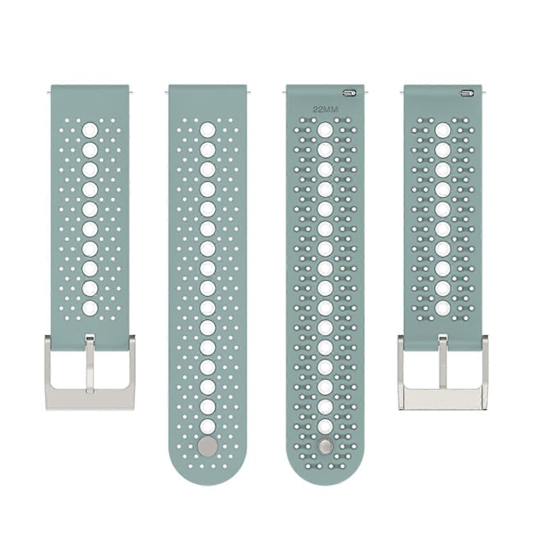 Farverig hul silikonerem til Suunto 9 Peak Rock Cyan White