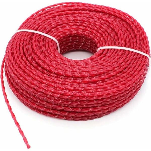 Universel Trimmersnor, 3,0 mm Nylon Trimmersnor, Kraftig Nylon-tråd til Buskrydder til Bump-hoved (Twist)