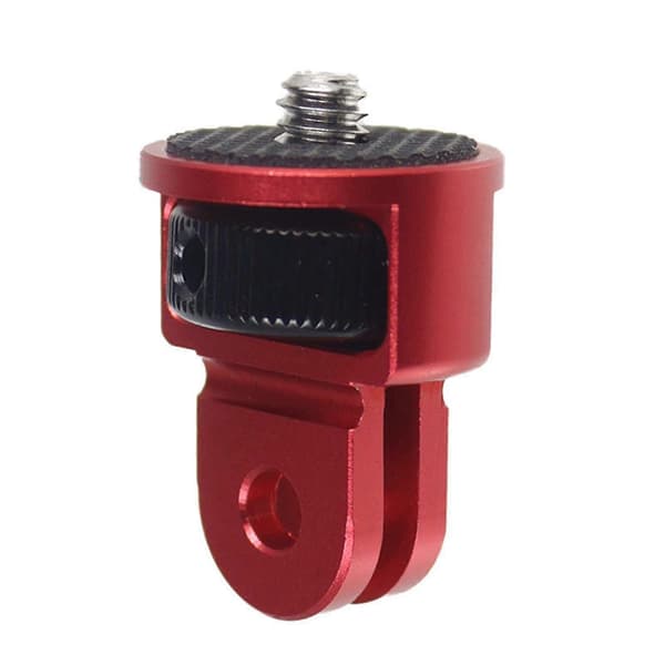 För Tripod Mount Adapter 1/4 Skruv För Insta-360 Hero Action Camera Red black