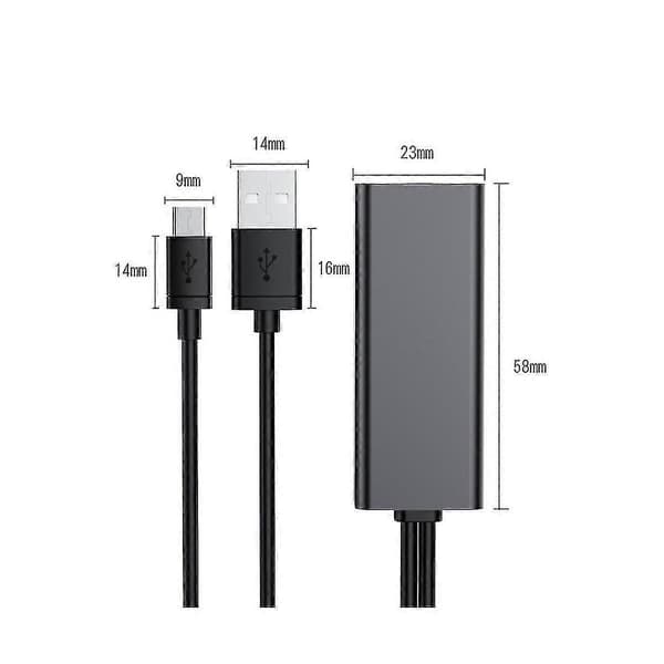 Tv Ethernet Adapter Tv 4k Stick Usb-c Til Rj45 Lan Netværksadapter Med Usb 2.0 Strømkabel Til Strøm