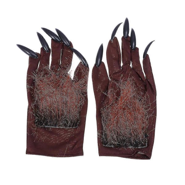 1 par varg handskar kostym djävul handskar halloween varg handskar