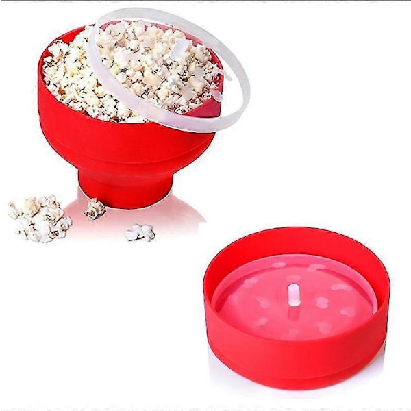 Hoppa Popcorn Maker i Silikon - Vikbar Behållare för Hemmet och Köket