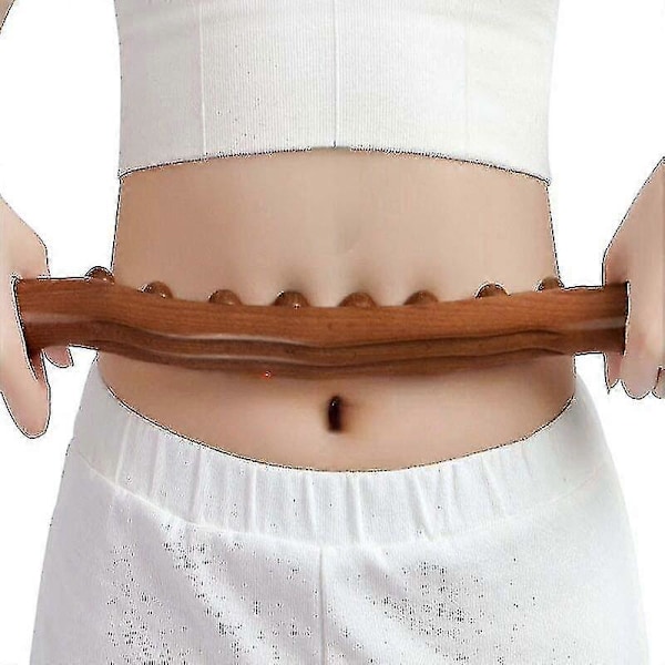 Ny 8 Perler Gua Sha Massasjepinne Karbonisert Tre Rygg Kropp Meridian Skrapeterapi Tryllestav Muskelavslappende Trefarge 1 stk