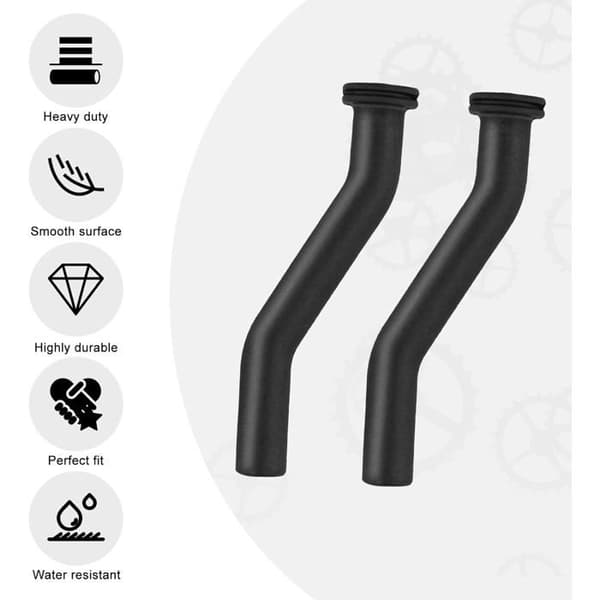 2 x 7,5 cm gummisugeslanger til benzinmotorer, holdbar reservedel til traktorer