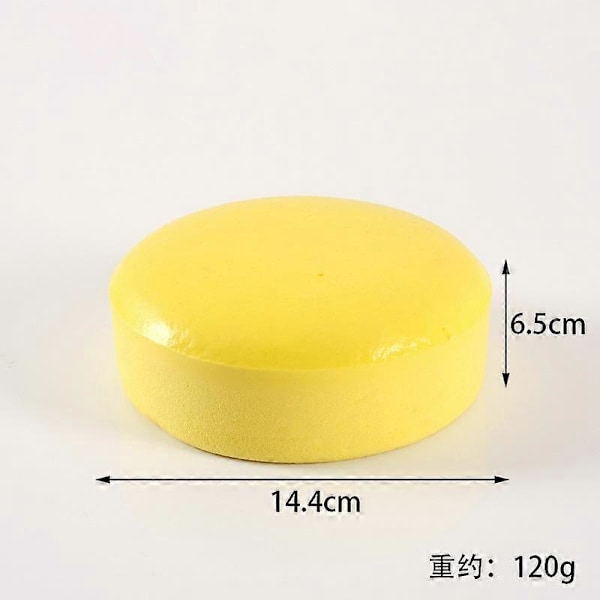 Klebrig Brød Squishy, Klebrig Toast Squishy, Toast Skivet Brød Stressleke yellow orbicular