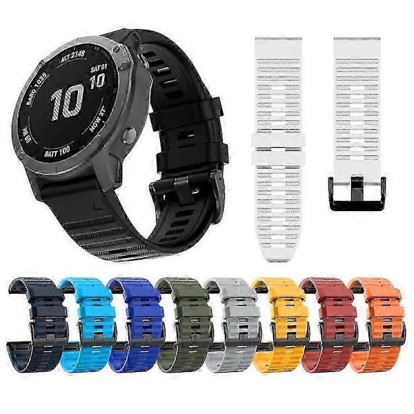 Erstatningsarmbånd Myk Silikon 22mm/26mm Hurtigutløser Klokkereim Kompatibel Garmin Fenix 6/Fenix6 Pro/Approach S60/Forerunner935/Co Sky Blue 22 mm