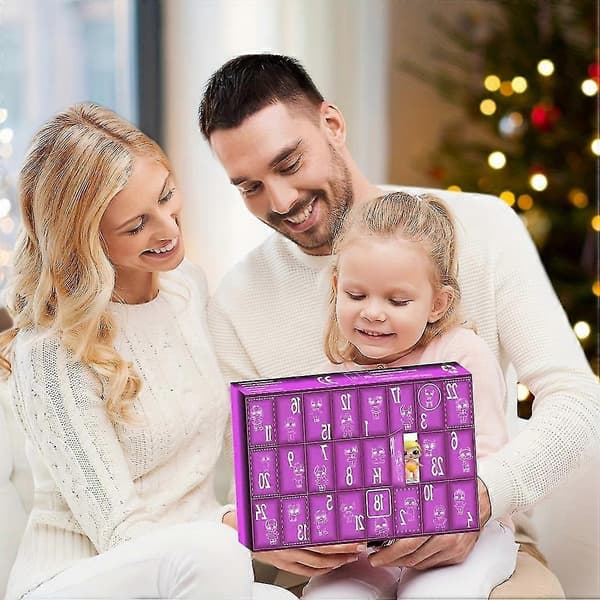 Adventskalender 2025 Dockleksak Nedräkning Överraskningslåda 24 Nedräkning Överraskningslåda Presentförpackning Barnpresent