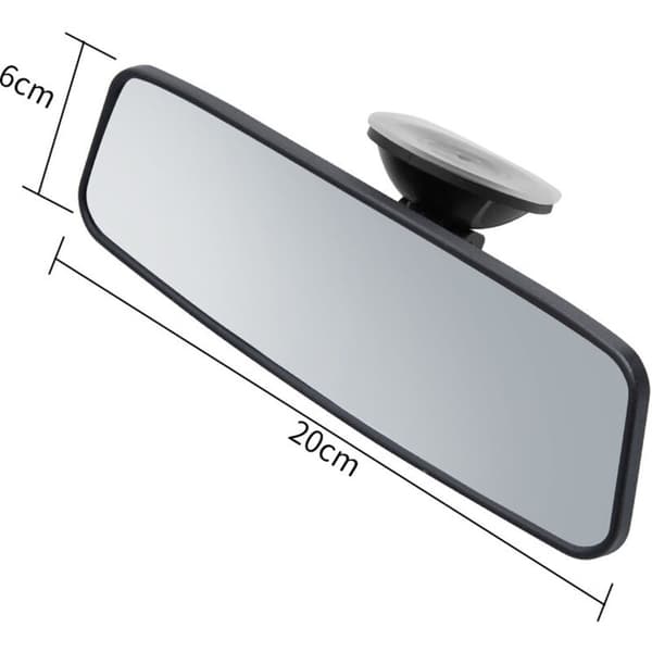 Universal bilbackspegel, sugkopp bilinteriörspegel 200 x 60 mm