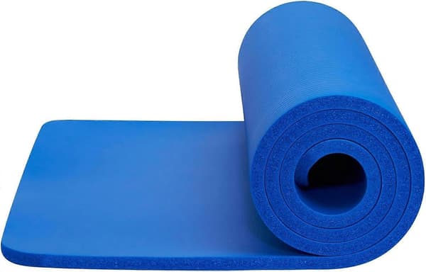 Yogamatta | Multifunktionell Extra Tjock Skumövningsmatta | Stretching, Motståndsträning & Terapi Pilates, Gym Utrustning Black
