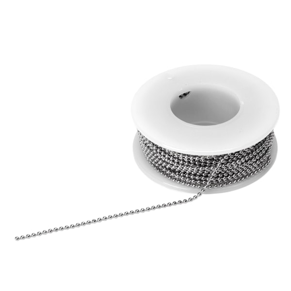 Klippbar 304 Rostfritt Stål Kulkedja - Silverpärlkedja med Spänne för DIY Halsbandtillverkning - Perfekt för Gränsöverskridande Operationer 7*3*2cm