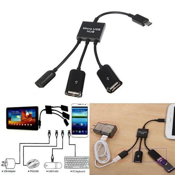 3 USB Adapter OTG Adapterkabel Han Hun Adapter Micro USB Kabel Adapter USB HUB Adapter