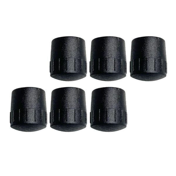 6x Mikrofonstativ Gummifotputer Gummideksel Black for Tube Dia 25mm