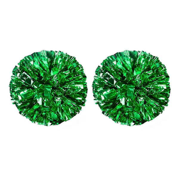 2-pack Metalliska Cheerleading Pom Pom Cheerleader Hejarklacks Pompoms Dans Plast Pom Poms För Sportlaganda HejandeA202412062 Green