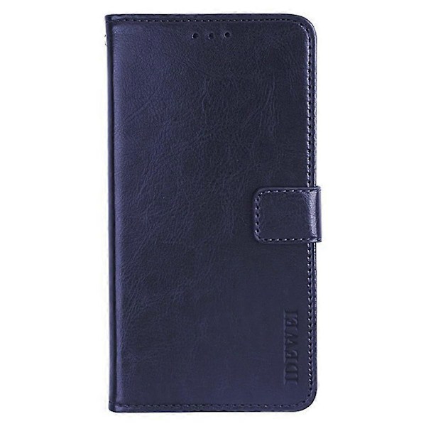 Til HMD Skyline Stand Case Crazy Horse Tekstur Læder Telefon Cover Dark Blue