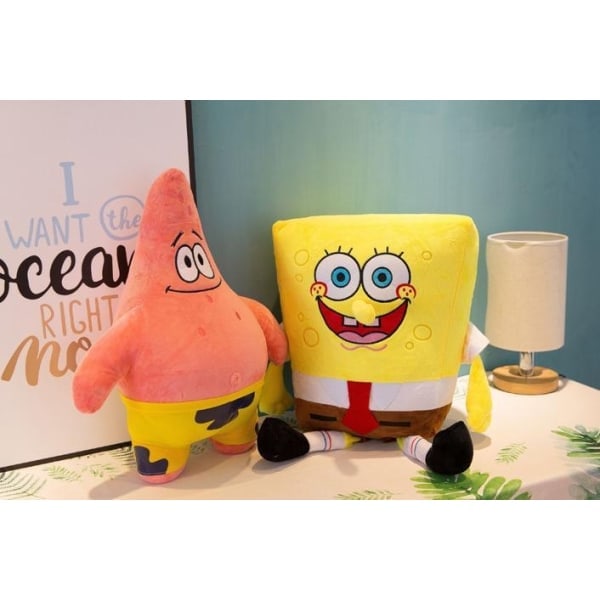 Svampbob fyrkant mjukt gosedjur 35 cm docka Patrik Star