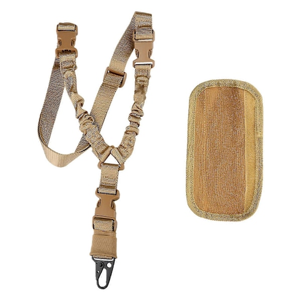 Mångsidig Slingväska för Utomhusbruk, Bärbar Säkerhetslina, Utomhusutrustning -- Khaki shoulder pads