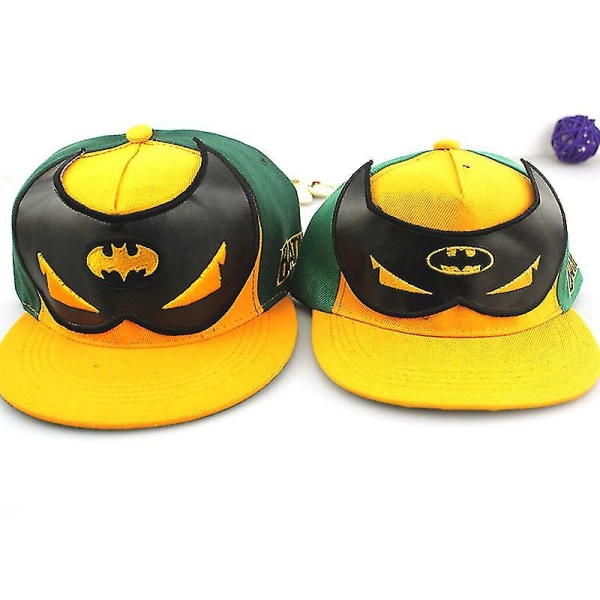 Superhjälte Batman Kids Broderade Baseball Kepsar Barn Pojkar Snapback Solhatt Yellow Green