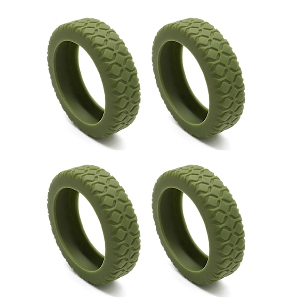 Resväskor Hjulskydd Silikon Tyst Skyddsskydd för Kabinväskor för De Flesta 8 Spinnerhjul Military Green 4pcs