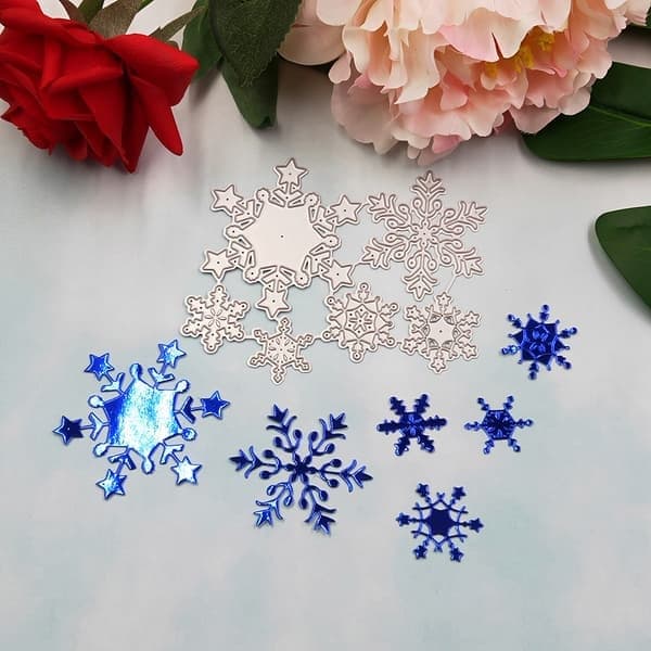 Jul snöflinga metall skärande dies stencil DIY scrapbooking album stämpel papper