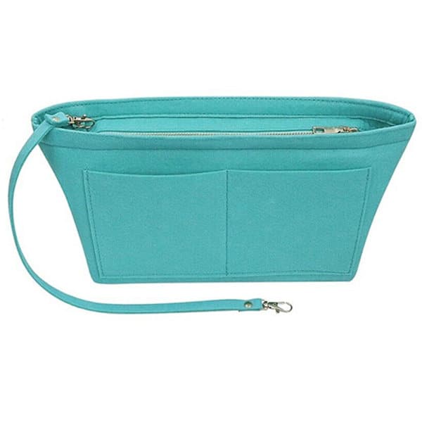 Filt Indsats Taske Make up Organizer KHAKI - log khaki khaki