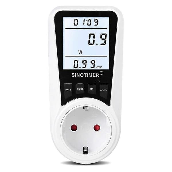 Smart Plug-in Energimåler Strømmåler Elforbrugsovervågningsstik 16a