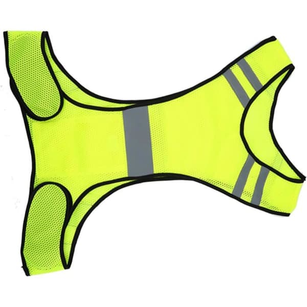 Refleksvest - 1 stk - Polyesternett - Høy synlighet 200m - Sykling, løping, natt - Justerbar størrelse