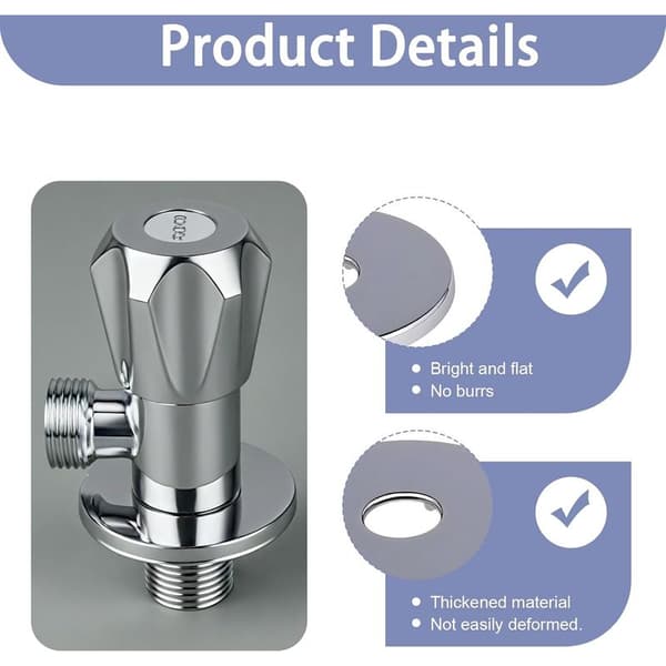 2-delad silverkranrosett, 21 mm (1/2\") diameter - Platt kranrosett i rostfritt stål 80x5mm - Väggmonteringssats för duschblandare