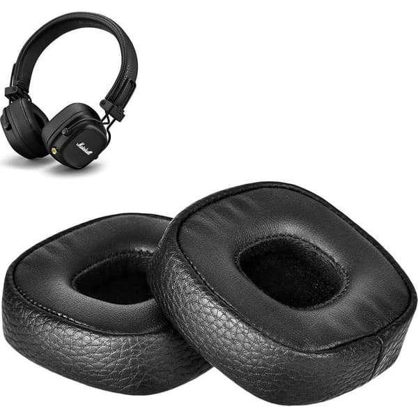 Erstatningsøreputer for Marshall Major III, øreputer i minneskum, støydempende skumhodetelefontrekk for Marshall Bluetooth