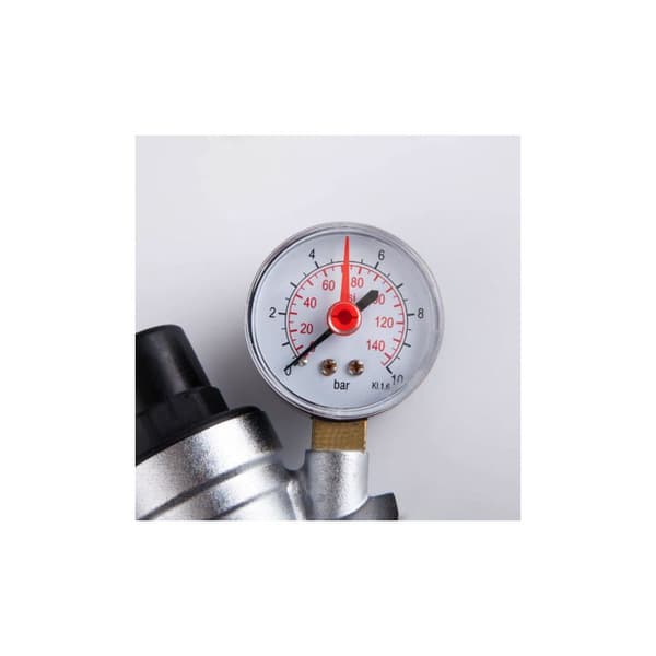 DN20 Vattentrycksreducerare, 3/4 tums vattentrycksregulator med tryckmätare