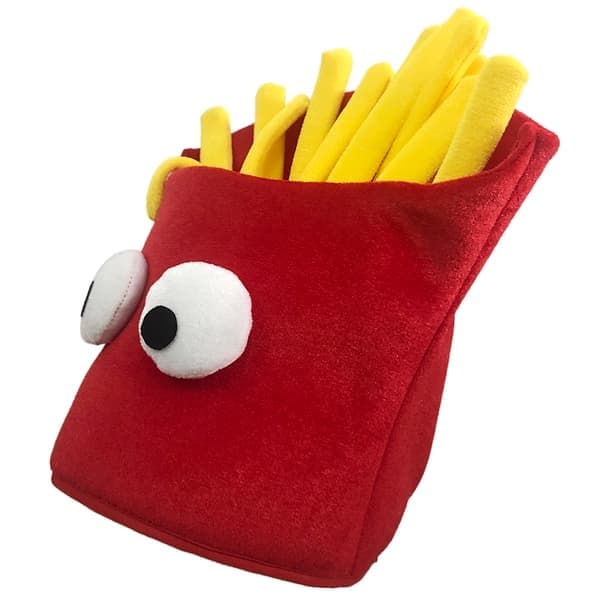 Halloween Pommes Frites Hatt Snabbmat Kostym Karneval Jul Fest Tillbehör