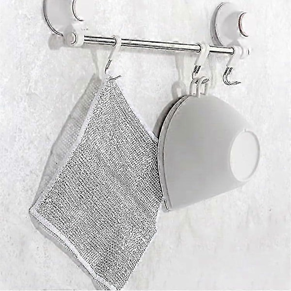 Ripesikker Oppvaskklut i Metall - Multifunksjonelle Oppvaskkluter for Våt og Tørr Bruk - Kjøkkenhåndklær - Bra 20pcs B-double layer