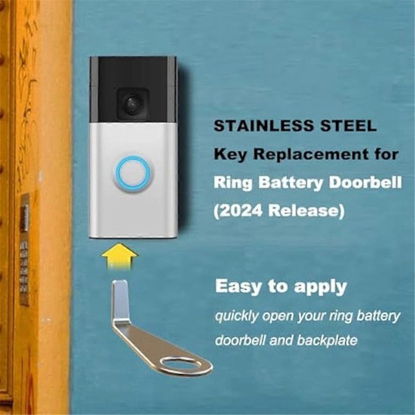 Video Dørklokke Nøkkel Erstatningsverktøy, Sikkert Fjerningsnøkkelverktøy for Ring Batteridørklokke (2024), Dørklokke