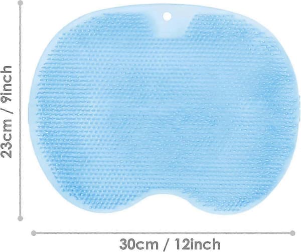 Duschfot- och ryggskrubbare 23*30cm (Blå), Duschfotskrubbare, Duschfotborste med halkfria sugkoppar, Duschfotborste med sugkopp för Cl