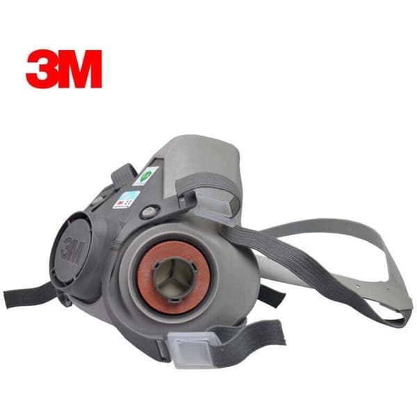 3M™ 6200 Återanvändbar Halvmask, Lätt Elastomer, EN140/CE-certifierad, Bajonettfästessystem, Skydd mot Partiklar och Gaser