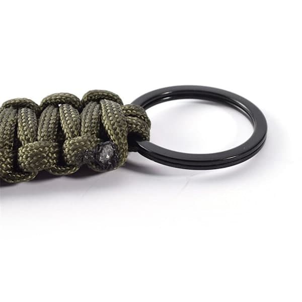 Nyckelring Paracord karbinhake souvenir bergsklättring - hög kvalitet Svart+Orange