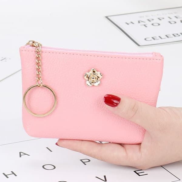 Glidelås lommebok Dame lommebok ROSA - spot salg Rosa Pink